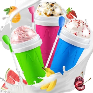 3 Pack Slushy Cup, Slushie Maker Cups, Magic Frozen Squeeze Cups for Ice Cream J - Picture 1 of 12