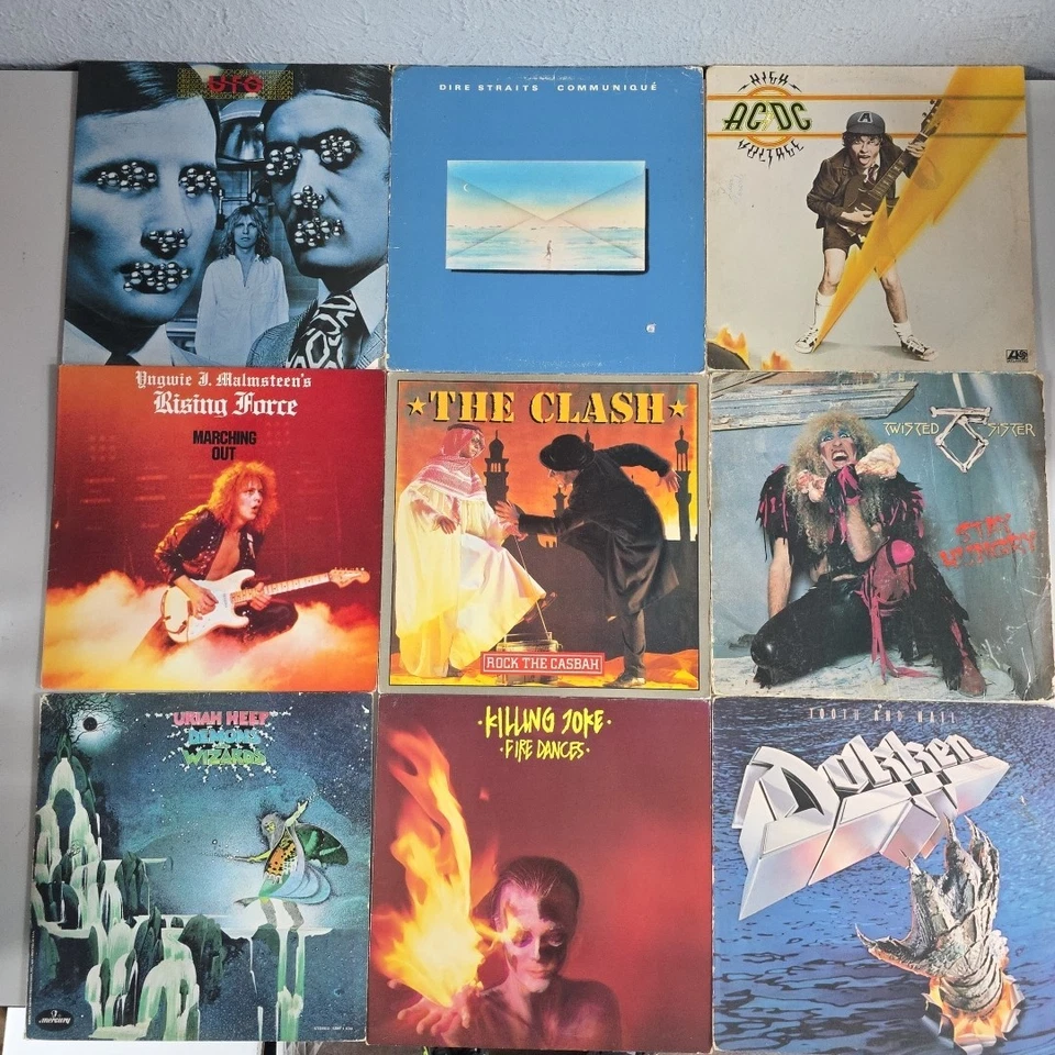 9 (COVERS ONLY) Heavy Metal Hard Rock Punk Glam Album Covers for DECOR ART WALL - Image 1 of 1