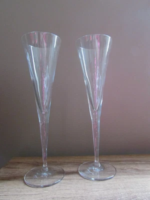 Set Of 2 Riedel Sommelier flute Crystal trumpet Champagne glasses-rare-htf - Image 1 of 3