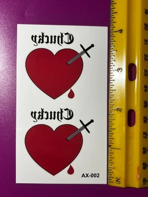 Bride of Chucky Tattoo Heart - Temporary Tattoos - Image 1 of 3