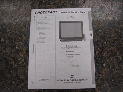 Sams Photofact 4254 Technical Service Manual for JVC AV-32020 - FEBRUARY 2000 - Image 1 of 2
