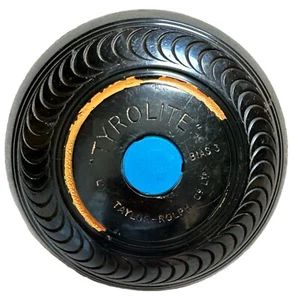 Taylor-Rolph Tyrolite Bowls Lawn x 1, Black, Size 5, Bias 3, Vintage Stamped 82 - Picture 1 of 6