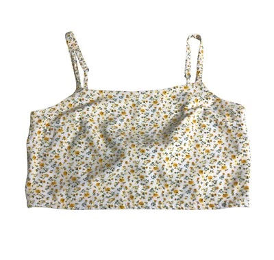 Camiseta sin mangas Hollister Top para mujer M Ditsy floral atado bandeau corta Y2K Cottage Foto 1 de 4