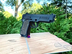 3D Pop Up Greeting Card Gun Pistol Handgun Handmade Birthday Sports Party Gift - Picture 1 of 11
