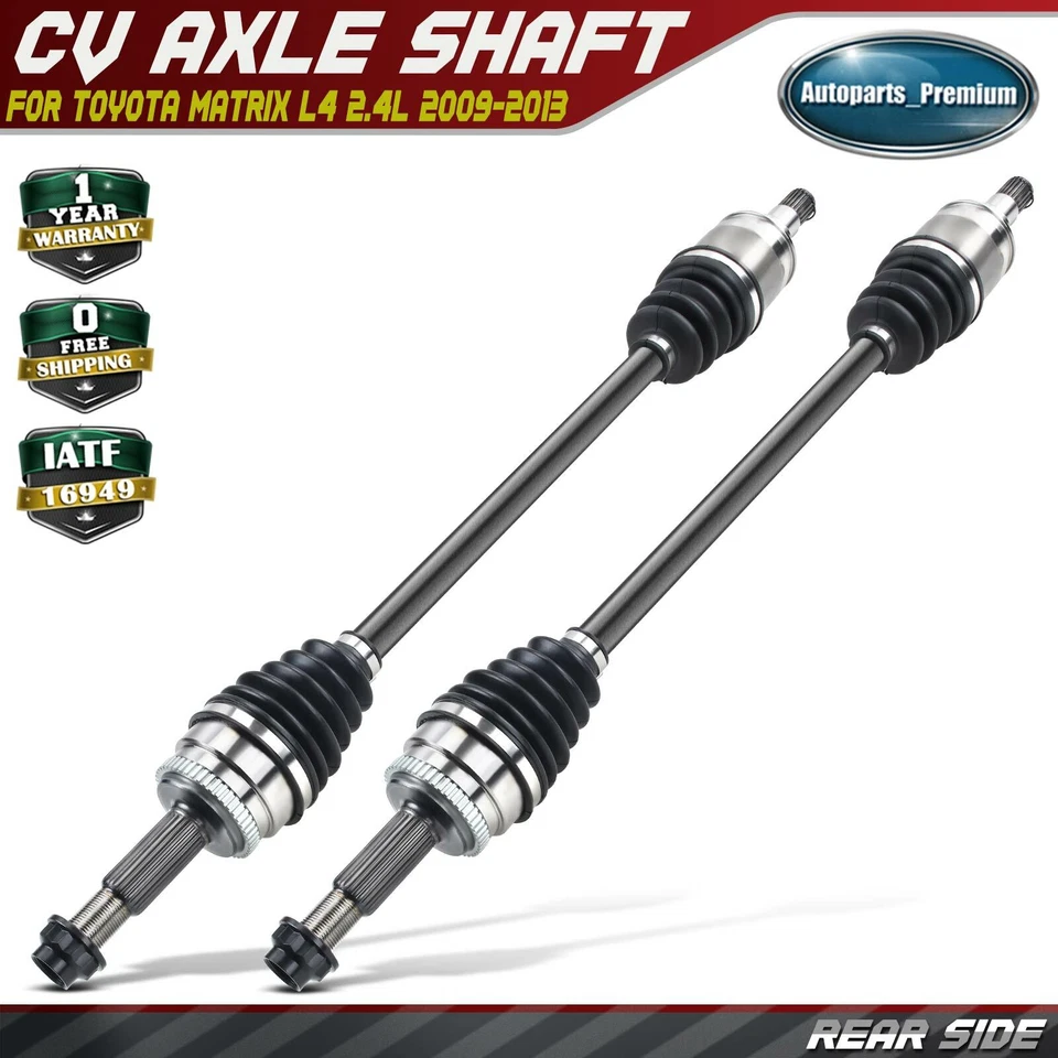 2x Conjunto de eje trasero L&R CV para Toyota Matrix 2009 2010 2011 2012 2013 2,4 L AWD Foto 1 de 4