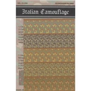 Calcomanía de camuflaje italiana 1/35 CrossDelta 006 CALCOMANÍA DE INFANTERÍA MODELO - Imagen 1 de 1