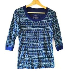 Xhilaration Textured Print 3/4 Sleeve Sleepwear T-Shirt Size Juniors Large L - Picture 1 of 5