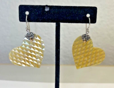 18K 黄金 925 纯银心形拖把 ❤️ 耳环设计师 — 第 1/4 张图片