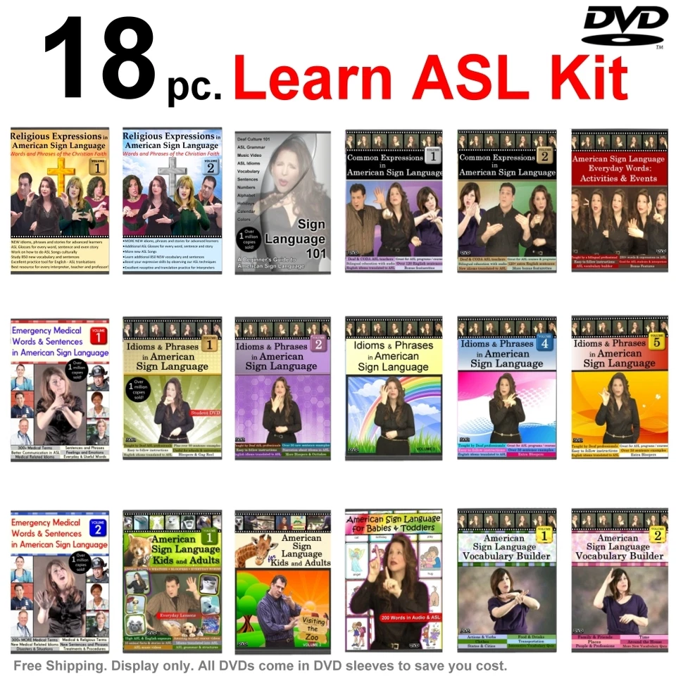 18-DVD Complete American Sign Language Training Set (18 DVDs) NEW - Image 1 of 1