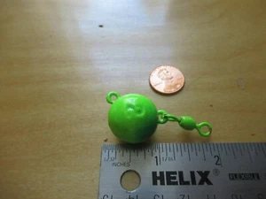 FLUKE BALL JIG 2 OZ CHARTREUSE SINKER SEA BASS GROUPER WEIGHT FLOUNDER - Picture 1 of 2