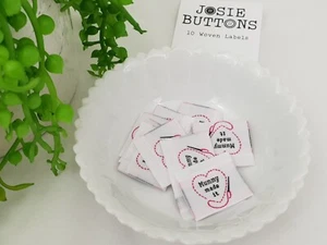 Mummy Made It - JOSIE BUTTONS sew-in woven clothing labels Rubyjam - Picture 1 of 2
