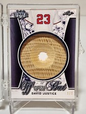 2021 Leaf Lumber David Dave Justice Bat Knob Off The End of the Bat 1/1 SSP