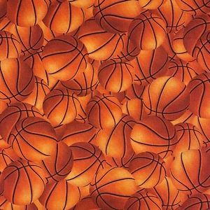 Tela de algodón acolchada de costura empacada de baloncesto 1/2 yarda - Imagen 1 de 2