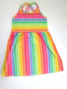 The Childrens Place Girls Dress Size XL 14 Sundress Colorful Stripes NWT - Picture 1 of 8