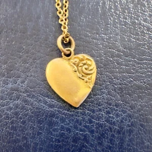 Victorian heart pendant necklace 14k - Picture 1 of 9