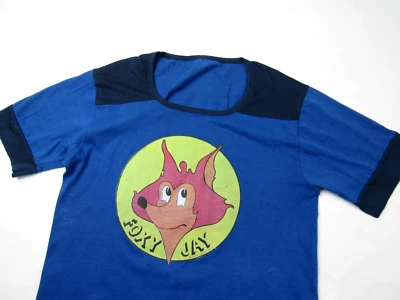 Vtg 70s 1974 Foxy Jay Sunday Records Syracuse NY Promo T Shirt Music Album RARE - Imagem 1 de 4