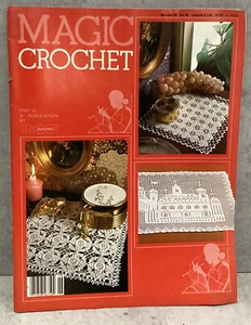 Vintage 1983 Magic Crochet Patterns Magazine Number 26 Doilies Curtains - Picture 1 of 4