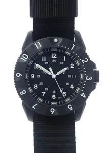 Reloj Militar MWC P656 GTLS Negro PVD Táctico Serie Aviador con Fecha - Imagen 1 de 8
