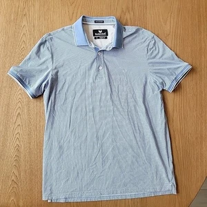 Buttercloth Polo Mens Medium Blue Icy Cotton Lightweight Stretch Regular Fit - Bild 1 von 7