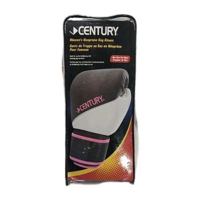 CENTURY Womens Cardio Kickboxing Neoprene Bag Gloves Pink / Gray - BRAND NEW - Image 1 of 4