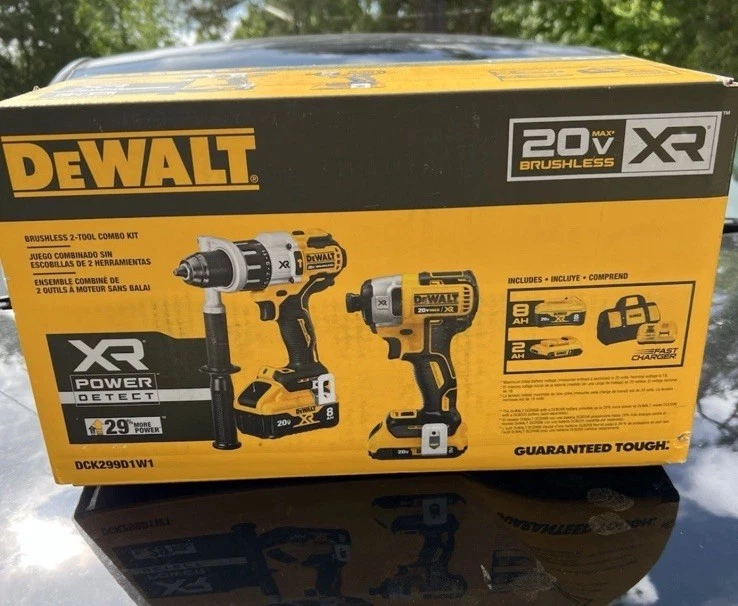 Nuevo DEWALT DCK299D1W1 20V MAX XR Taladro percutor y atornillador de impacto 2 baterías y Chg Foto 1 de 1