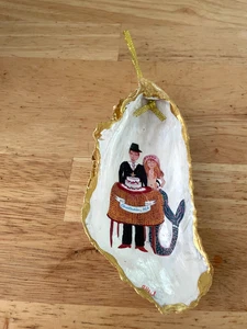 Oyster shell Chatham Cape Cod, MA Kathy Oneill Ornament Mermaid Collectable - Picture 1 of 3