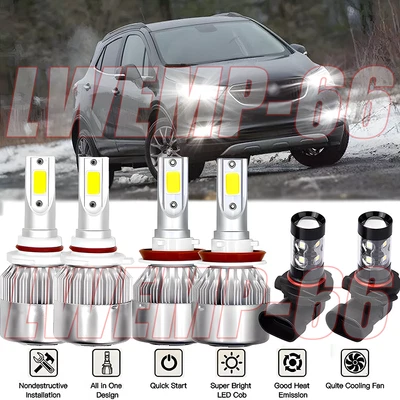 Kit combinado de faros LED 6000K para Buick Encore 2013-2018 + luces antiniebla Foto 1 de 4