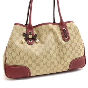Bolso de Mano Gucci Princesa Línea Jerez GG Lona Beige de Japón - Imagen 1 de 24
