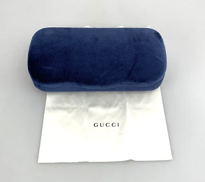 Gucci Gafas de sol Estuche Solo con cubierta Terciopelo Azul Estuche Rígido Grande NUEVO Foto 1 de 4