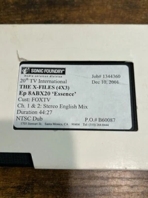 Rare X Files Post Production VHS Video Tape 2001 Essence Fox TV Series - Image 1 of 4