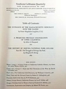 History of Sequoia Nat'l Park + DEC 1966 Historical Society So CA Qtrly Issue - Imagen 1 de 2