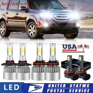For Honda Pilot 2006-218 Combo LED Headlight High Low Fog Light Bulbs Kit 6000K - Picture 1 of 14