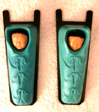 Vintage Native American Eskimo Babies In Turquoise Papoose Plastic Wall Hangers Cover