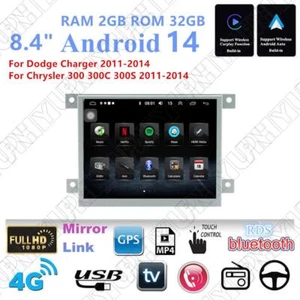 8.4'' 2G+32G Stereo Radio GPS For Dodge Charger Chrysler 300 300C 300S 2011-2014 - Zdjęcie 1 z 23
