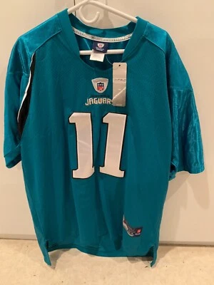 NFL 杰克逊维尔美洲虎队尺寸 54 #11 Blaine Gabbert Reebok Onfield 球衣(全新带标签) — 第 1/4 张图片