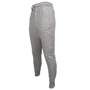 Mens Grey Waist Jogging Pant Jogger Stretch Waistband Drawstring Zip Size L34-6" - Picture 1 of 10