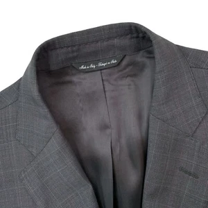 42R Saks 5th Avenida X Ermenegildo Zegna "Viajero" Gris Cuadros Blazer - Imagen 1 de 14
