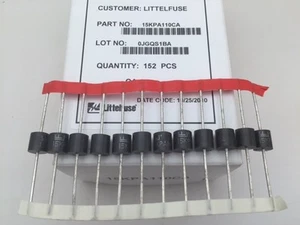 15KPA110CA Littelfuse, 15kW 110 VWM 178.6 VC 84.5 Amp, TVS Diode, Bidirectional - Picture 1 of 1