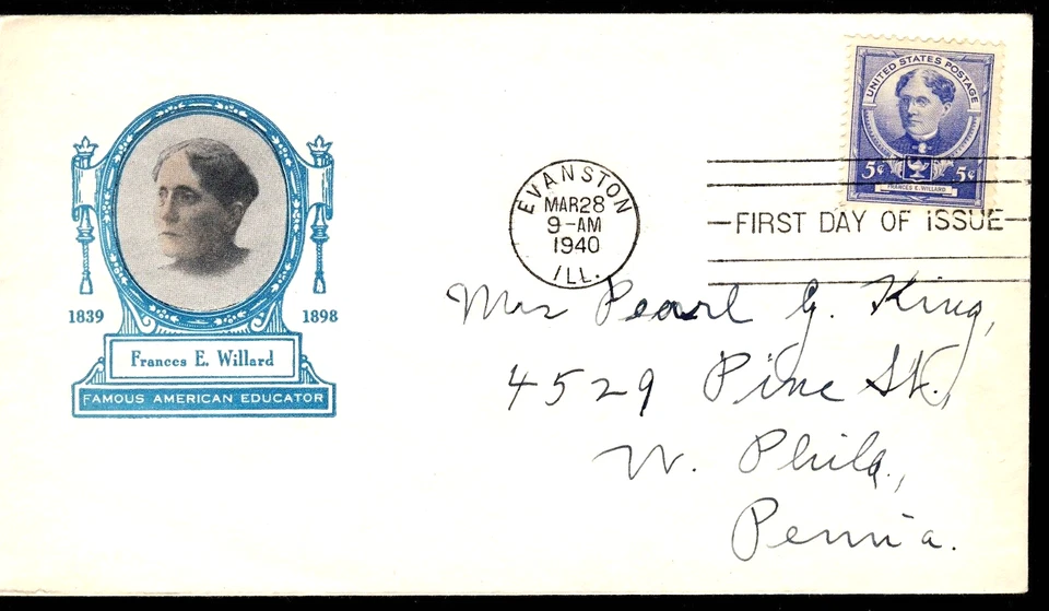 US 1940 Mark Hopkins . First Day Cover . Ioor Cachet - Image 1 of 1