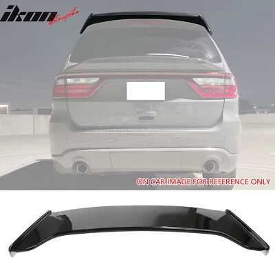 Fits 21-25 Dodge Durango IKON Style Rear Roof Spoiler Wing Lip Gloss Black ABS - Image 1 of 4