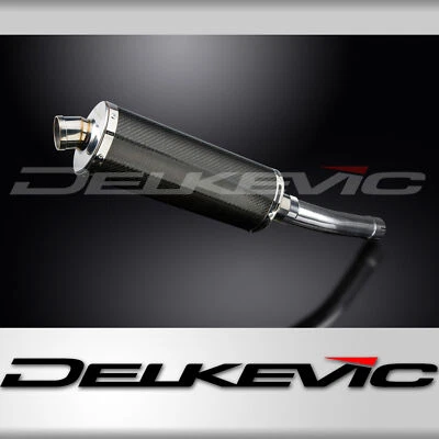 Suzuki GSX-R750 2001-2003 Delkevic Slip On 14" Ovalado Carbono Escape Silenciador Kit Foto 1 de 4