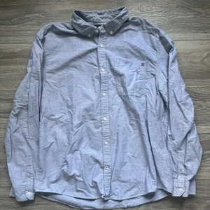 Roots Blue Long Sleeve Button Down 100% Cotton Men’s Shirt Size XXL Casual - Picture 1 of 10