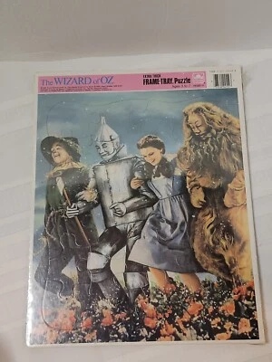 The Wizard of Oz Golden Frame Tray Puzzle 1988 Dorothy Tin Lion Scarecrow NEW - Image 1 of 2