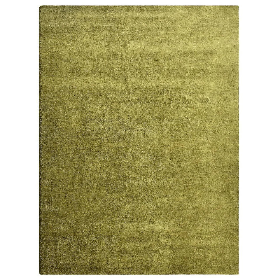 Eco-Friendly Hand Knotted Loom Silk Mix Area Rug Solid Green BBH Homes BBLSM111 - Image 1 of 1