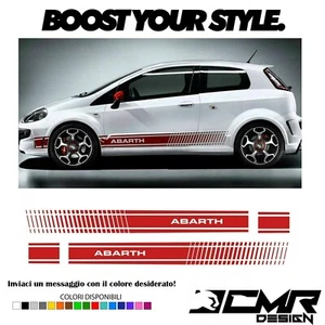 Aufkleber Seitenstreifen Fiat Grande Punto Evo Abarth Grafikstreifen unter Tür - Bild 1 von 15