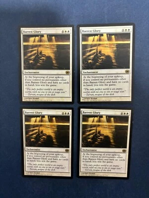 MTG 4X FUTURE SIGHT BARREN GLORY MAGIC THE GATHERING ENCHANTMENT RARE WHITE - Image 1 of 4