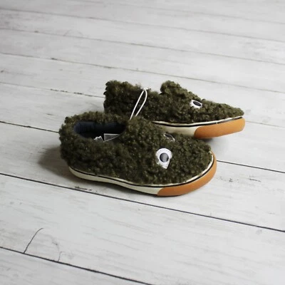 Cat & Jack Boy's Shoes Canvas Sneakers Toddler Size 7 Army Green Navy Monster - Image 1 of 4