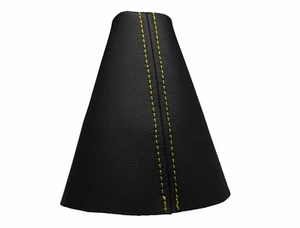 Gelb Faden Echtleder Schaltmanschette Schaltsack Für HYUNDAI i20 2008-2014 - Picture 1 of 1