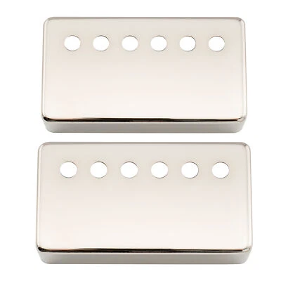 Musiclily Pro 2Pcs Nickel 49.2mm Nickel Silver Guitar Humbucker Pickup Cover Set - image 1 of 4
