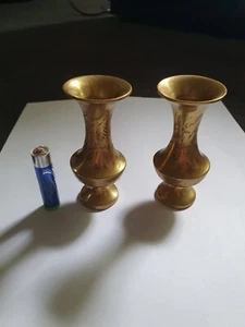 Minature Brass Vases - Picture 1 of 4